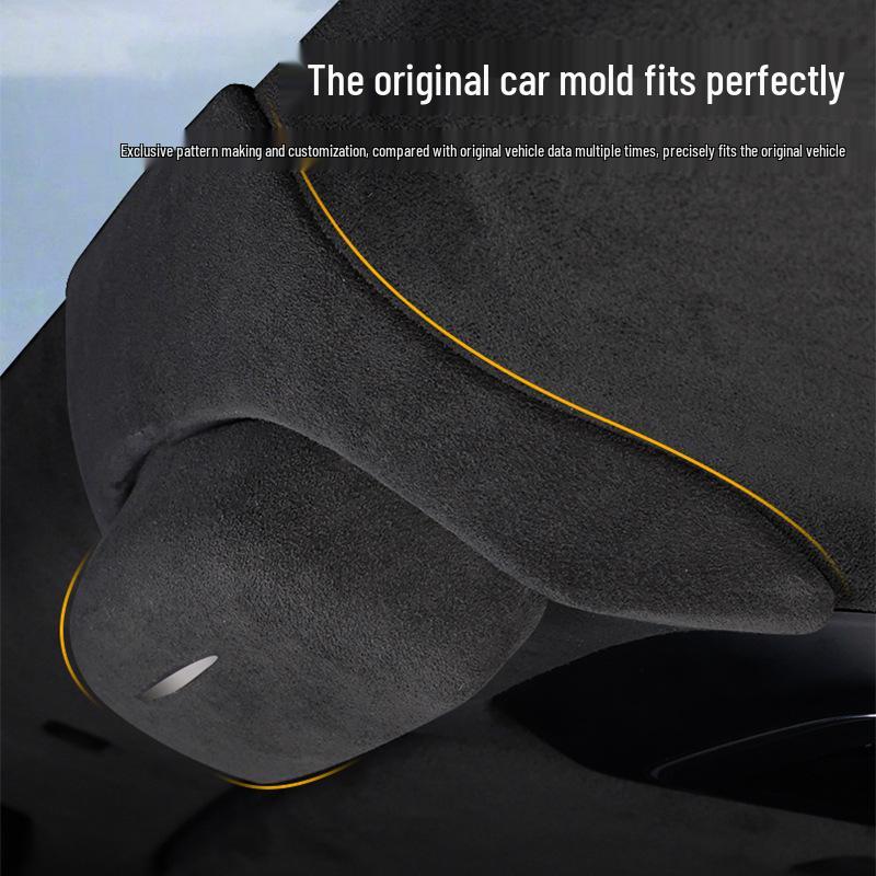 Zeekr 001 Sun Visor Suede Organizer: Multi-functional Car Sunglass Clip & Receipt Holder