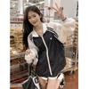 Korean Fashion Track Jacket Women Harajuku Oversized Thin Outdoor Jackets Summer Windbreaker Gorpcore Streetwear Zipper