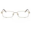 Full Rim Rectangle Gold Smartbuy Collection Leyton 510e Fashion Unisex Eyeglasses