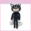 Серия Siren Head Плюшевая игрушка Черный кот Мягкая набивная кукла Идеально подходит для поклонников ужасов