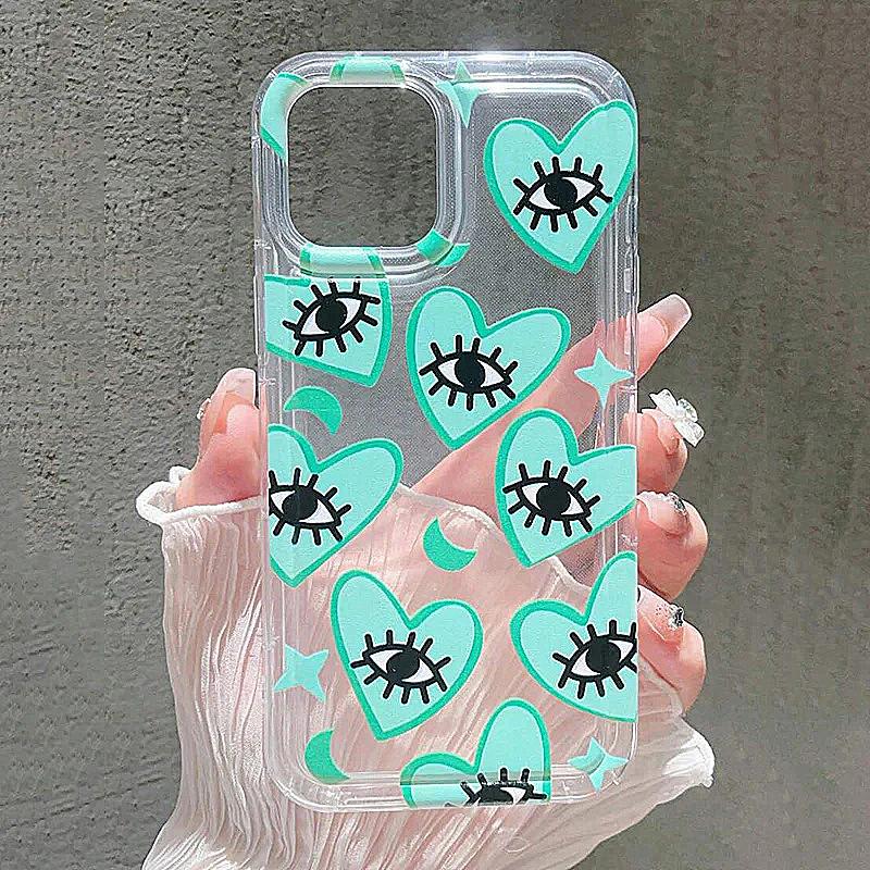 Мягкий противоударный чехол с сердечками для Redmi Note 13 12 Pro Plus 5G 12S 11S 11 10S 10 4G Прозрачный чехол с воздушной подушкой Fundas