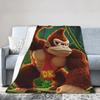 Donkey Kong Game Blanket Flannel Summer Air Conditioning  Breathable Super Warm Throw Blanket for Bed Office Bedspreads