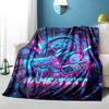 1PC Custom Name Headphones Controllers flannel blanket versatile,all-season throw suitable for the living room,bedroom,camping,travel,and gift