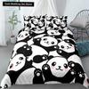 Panda Printed 2/3pcs Bedding Set Bamboo Duvet Cover for Adult Child Bedclothes and Pillowcases Comforter Covers Bed Sets King