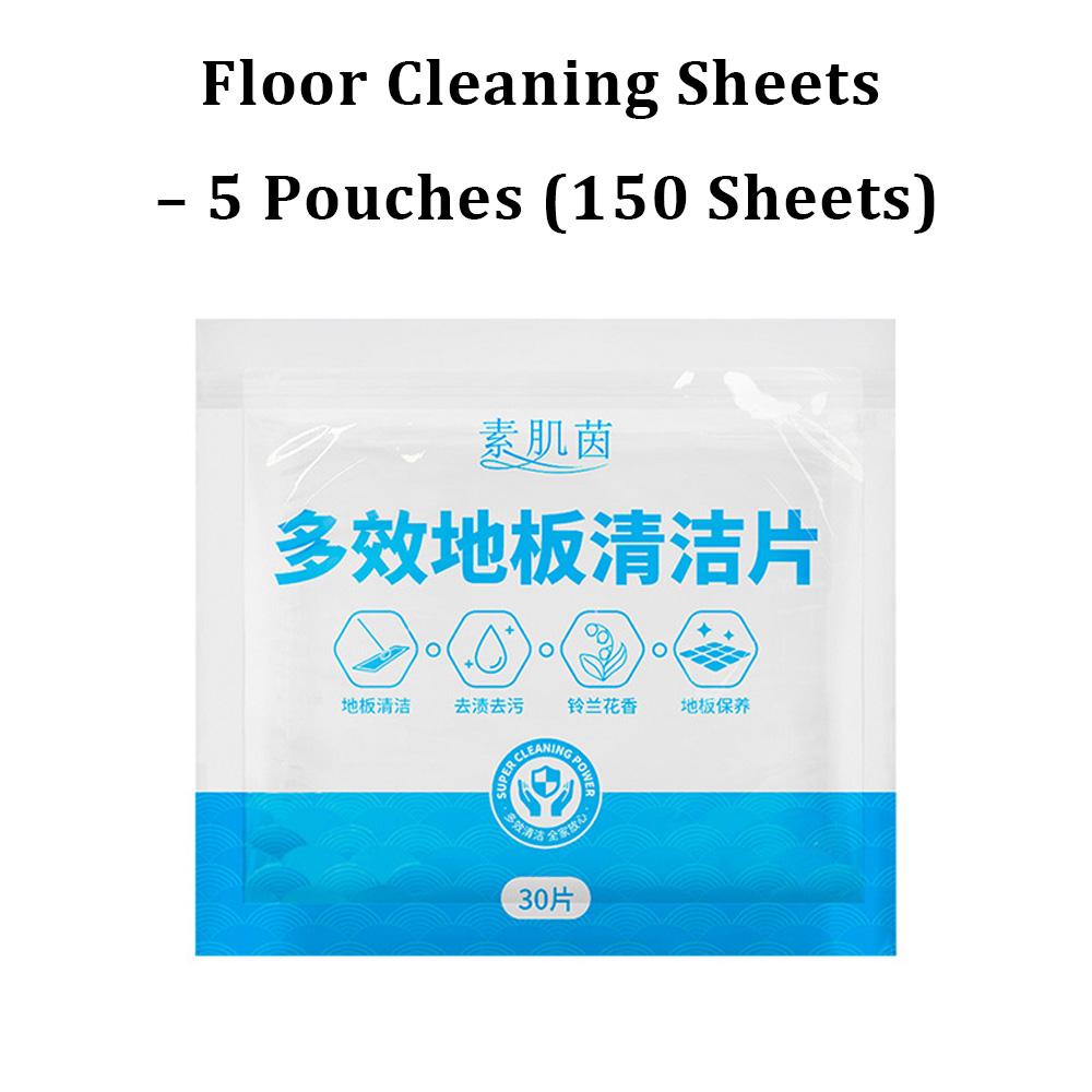 Floor Cleaning Sheets 30pcs Dissolve in Water Remove Dirt Grime for Tile Marble Wood Floor Gentle Protection Deodorize