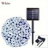 Solar Powered LED Flower Wreath Fairy Light String 50/100LED with 8 Modes Outdoor Garden Lights for Christmas Wedding Decoration