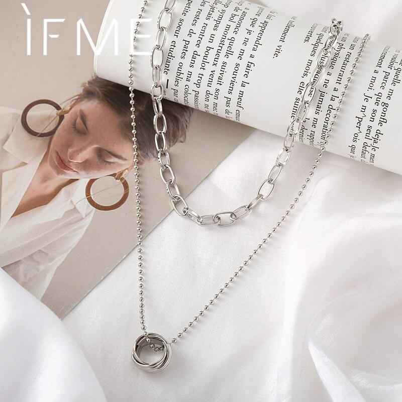 iF ME Модное многослойное круглое ожерелье с подвеской в ​​виде монеты с портретом для женщин, модное колье-чокер золотого, серебряного цвета, ювелирные изделия