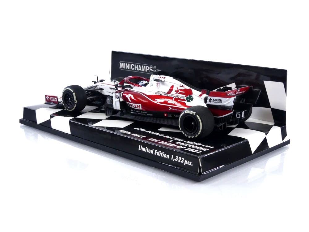Технические характеристики гоночной машины Minichamps Alfa Romeo Racing Oren C41 2021 F1 Abu Dhabi GP Raikkonen Retirement Race 1/43 #7 K.