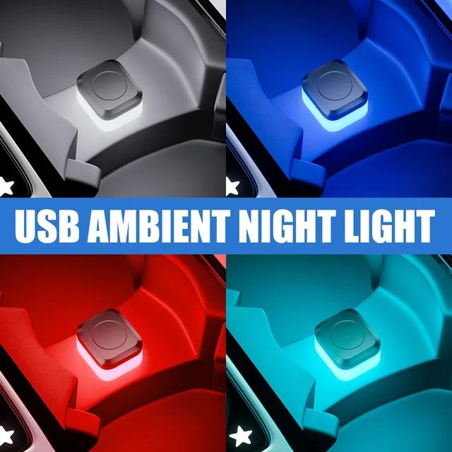 Mini USB Car Interior Ambient Atmosphere Light LED Signal Lights Auto Reading Lamp Decorations Night Lights Interior Accessories