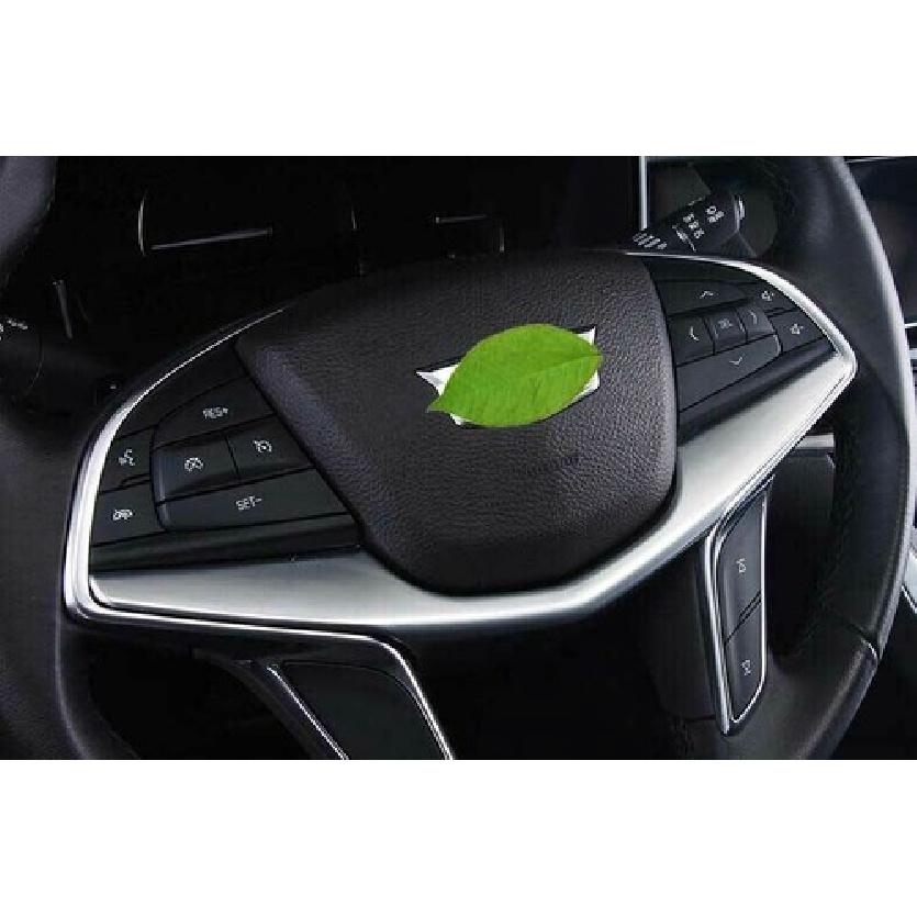 For Cadillac XT5 2017- Matte Silver Steering Wheel U Type Cover Trim 1PCS