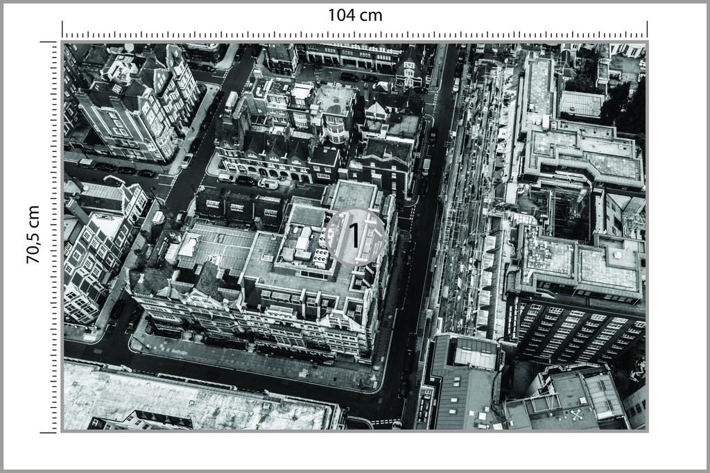 Фотообои Лондон Черно-белый гладкий винил 104х70,5