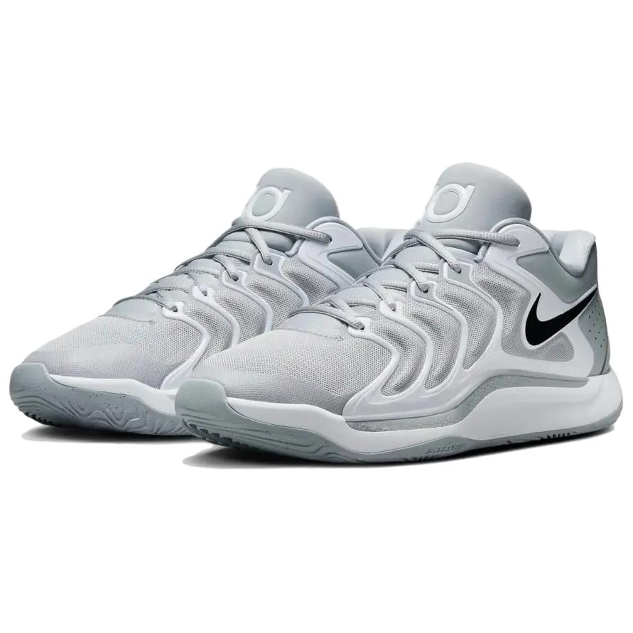 Nike Кроссовки мужские KD 17 TB Wolf Grey белые черные FV1307-002