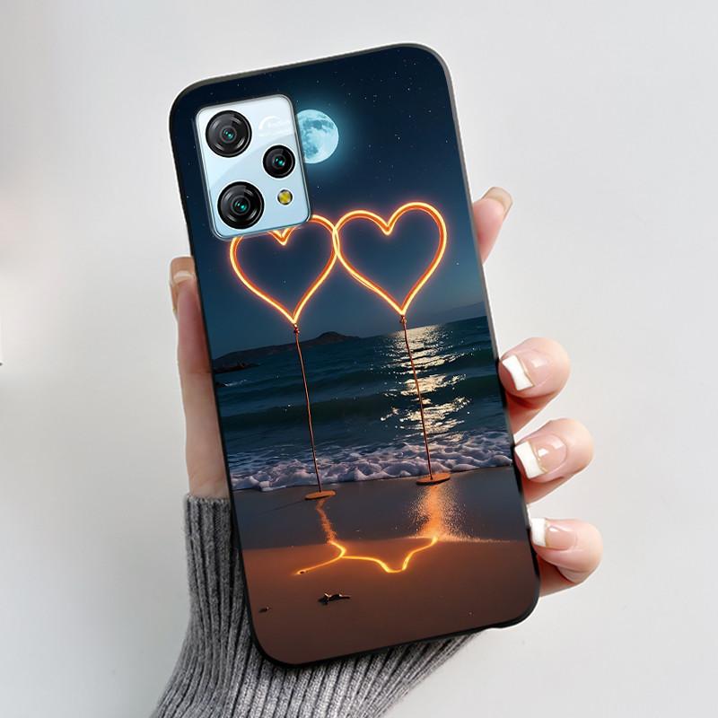 Для Blackview A53 Чехол Blackview A53 Pro Задняя крышка Роскошный Милый Любовь Кролик Забавный Черный ТПУ Мягкий Силикон Защитный Чехол для Телефона