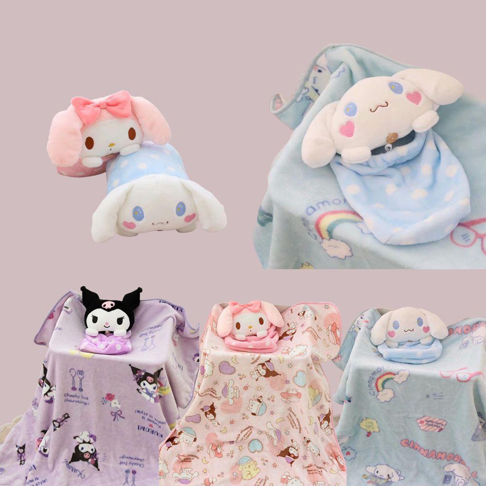 Мультяшный плед из кораллового флиса My Melody для путешествий с мягким плюшем для детей и студентов