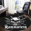1 шт. Круглый ковер Rammstein Metal Death Office, Коврик для помещений, Подходит для офиса, спальни, гостиной, домашнего декора, Декор комнаты a0926107