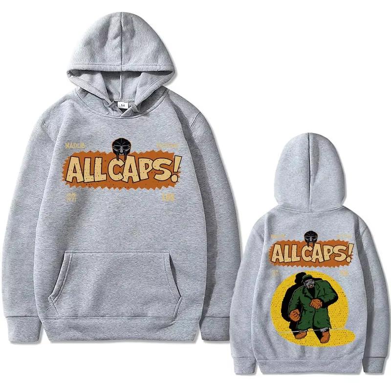 Singer Madvillain Mf Doom Amazing Album Poster Graphic Print Hoodie Men Women Oversized Harajuku Y2K Style Pullover Streetwear Hip Hop Sweatshirt