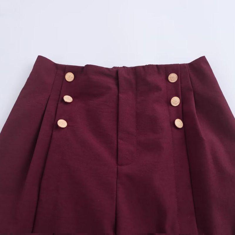 Kaslead New Arrival Women's Clothing Fashion Style Stylish Simple and Versatile Fastener Decoration Loose Pants