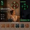 Silent Luminous Wall Clock 8 Inch Quartz Wall Clock Minimalist 3D Wall Clock  Office