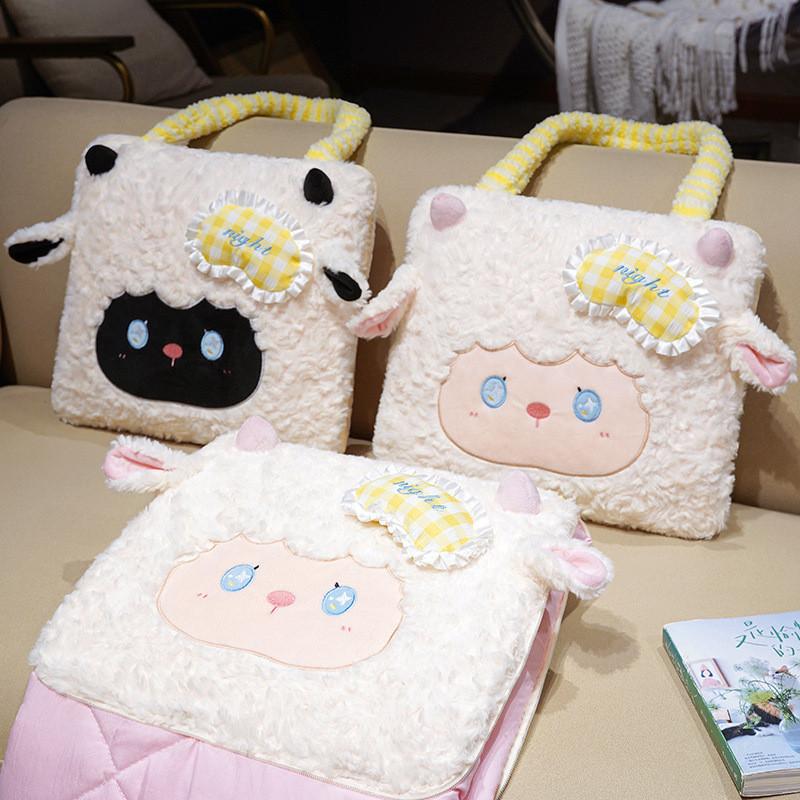 Cartoon Sheep Plush Pillow With Pp Cotton Filling For Home Decor And Rest