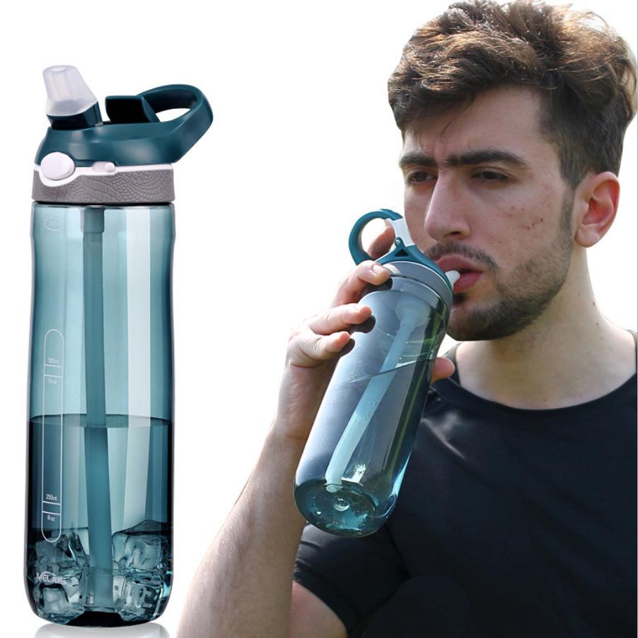 Спортивная бутылка для воды Tritan 750 мл - Большая емкость, Портативная чашка для фитнеса