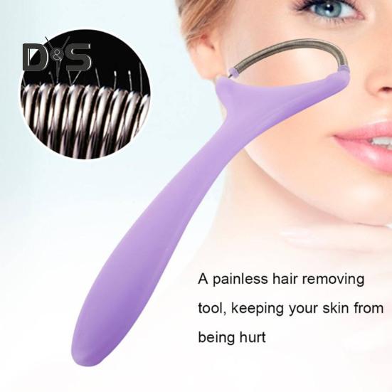 Средство для удаления волос на лице Spring Portable Beauty Spring Epilator Tool для быстрого удаления волос на верхней губе, подбородке, щеках, шее, многоразовое, моющееся