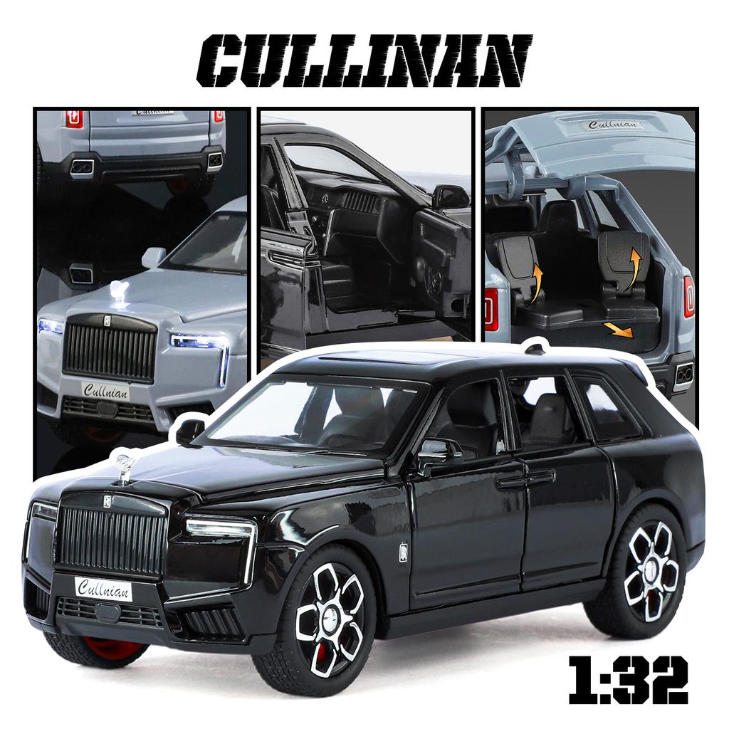 Металлическая модель Rolls-Royce Cullinan 1/32, Изысканное настольное украшение, Лучший коллекционный предмет для энтузиастов моделей автомобилей, Подарок на Хэллоуин