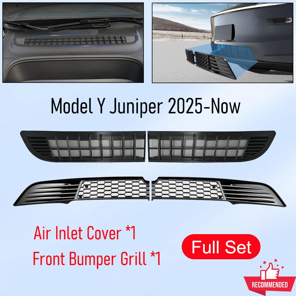 Для Tesla Model Y 2025 Запуск Решетка Внутреннего Вентиляционного Отверстия Juniper Нижняя Часть Бампера Сетчатый Фильтр от Насекомых Впускное Отверстие Пылезащитная Крышка Аксессуары