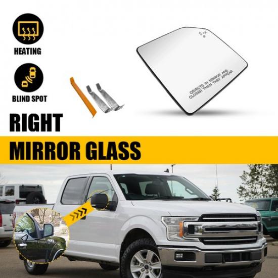 Passenger Side Heated Mirror Glass W Blind Spot Sensor For 2015- Ford F150