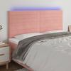 VidaXL LED Headboard Bedroom Furniture Double Bed Accessory Head of Bed Frame Interior Pink 3122623