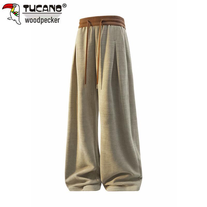 TUCANO Men's Casual Wide-Leg Straight Fit Pants