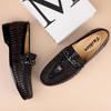 Модные повседневные кожаные мужские мокасины, новые мокасины ручной работы с крокодиловым узором, мужские туфли на плоской подошве из натуральной кожи, роскошные брендовые удобные туфли для вождения