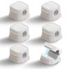 YACHUN Cable Clips, Cable Holders, Pack of 6, Strong Adhesive, Convenient Magnetic, Ideal for Desks, Cars, Nightstands, Keyboards, Charging Cables,