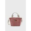 Women's Striped Mini Linen Tote Bag
