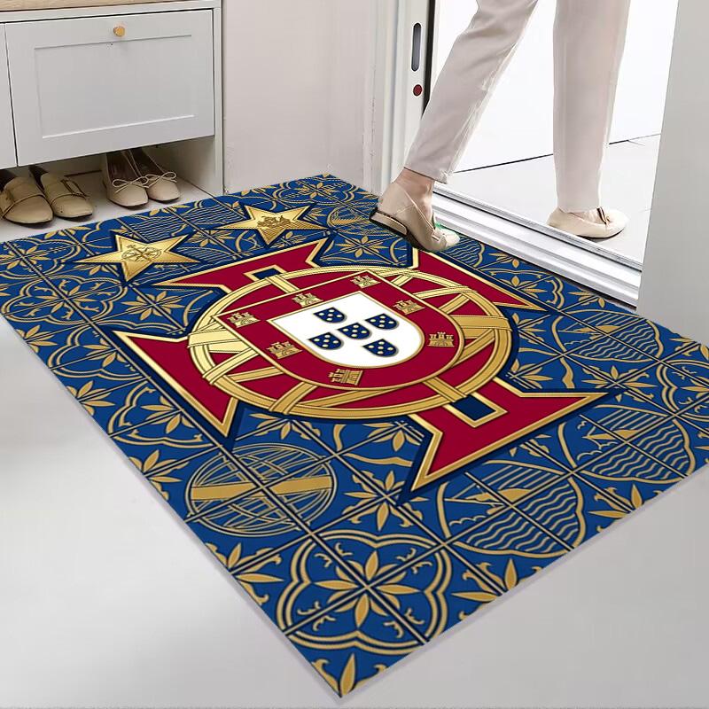 Portuguese Heritage Emblem carpet printing Living room and bedroom mats Doormat Dormitory decoration Christmas gifts