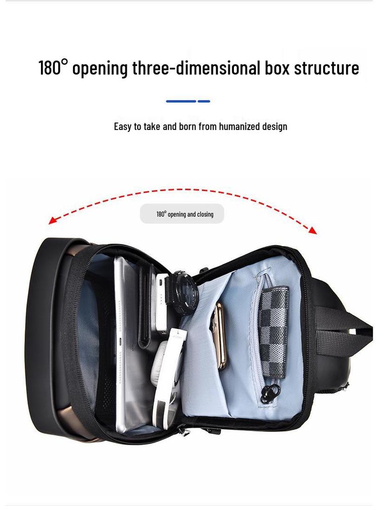 2023 Men's Waterproof Anti-theft Multi-function Crossbody Chest Bag