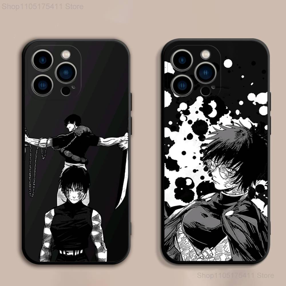Чехол для телефона M-Maki Zenin Jujutsu Kaisen для iPhone 17,16,15,14,13,12,Pro,Max,Plus,E,SE4,Air,Mini Черный Мягкий Чехол