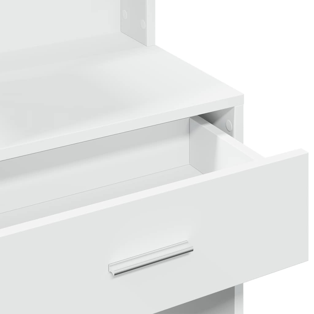 Makeup Table with Cabinet White 80 x 35 x 132 cm