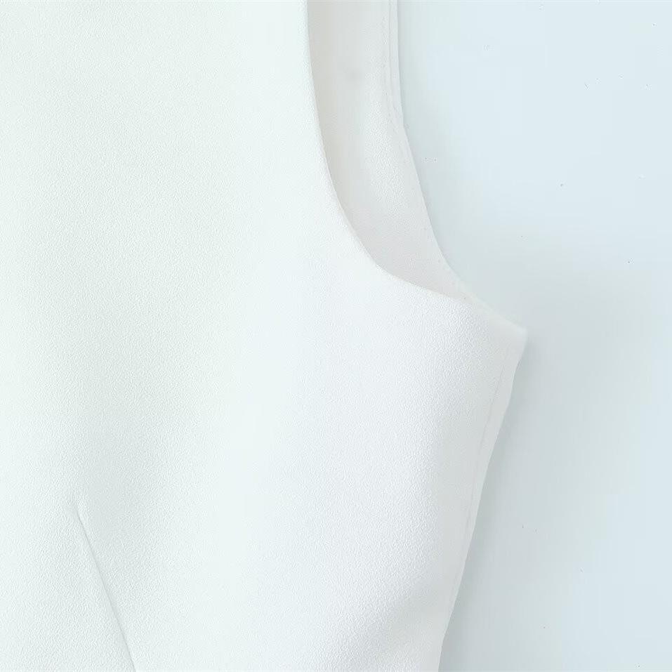 TAOP&ZA Женский весенне-летний асимметричный жилет без рукавов с V-образным вырезом