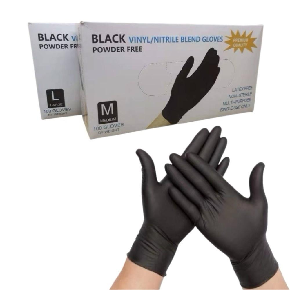 100pcs Nitrile Disposable Gloves Convenient Clean Gloves Food Grade Gloves Hairdressing
