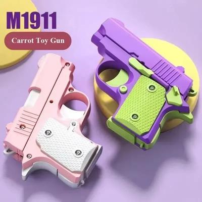 Морковный игрушечный пистолет, 3D-печать, гравитационный детский игрушечный пистолет, обучающая игрушка для взрослых, съемная декомпрессионная игрушка