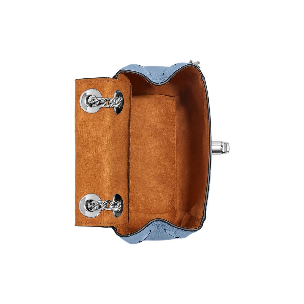 New COACH Convertible Pebbled Leather One Shoulder Backpack Small Size Women's Cornflower Blue C5677-SVCF