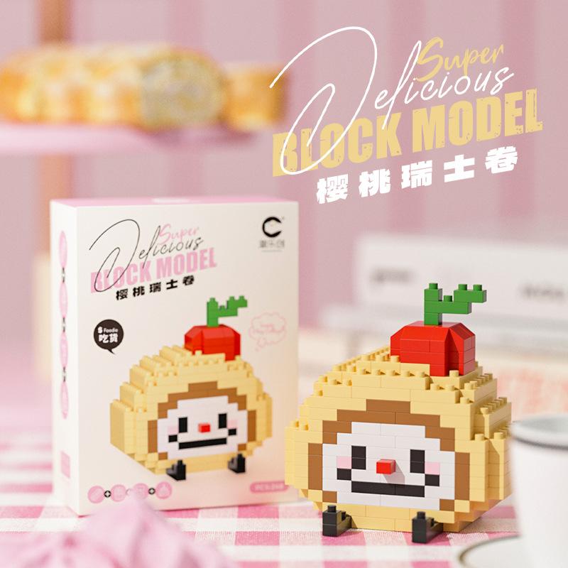 Веселые микрочастичные строительные блоки Happy Eat and Play Series Яркий авокадо ананас детские развивающие игрушки для сборки