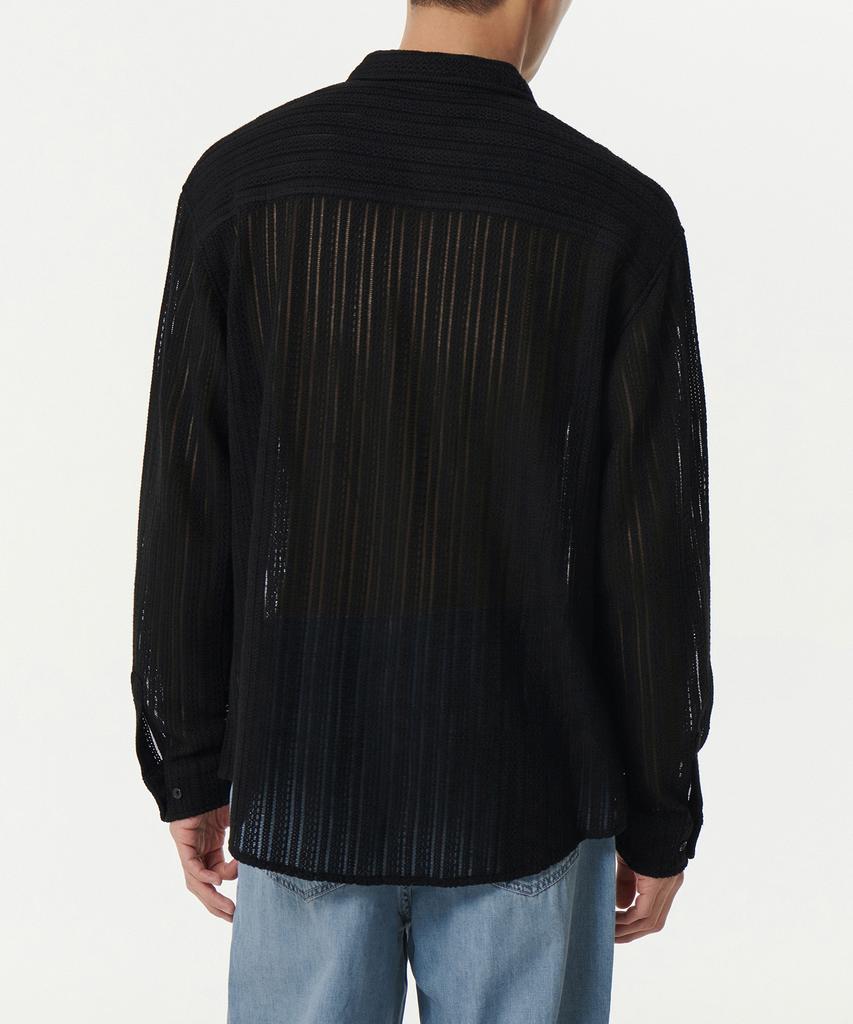 MUSINSA STANDARD Relaxed Crochet Shirt [Black]