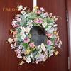 Цветы Весенний венок Гирлянда на входную дверь Искусственные цветы Дверной венок для дома Весенняя вечеринка Фермерский дом Свадебное украшение