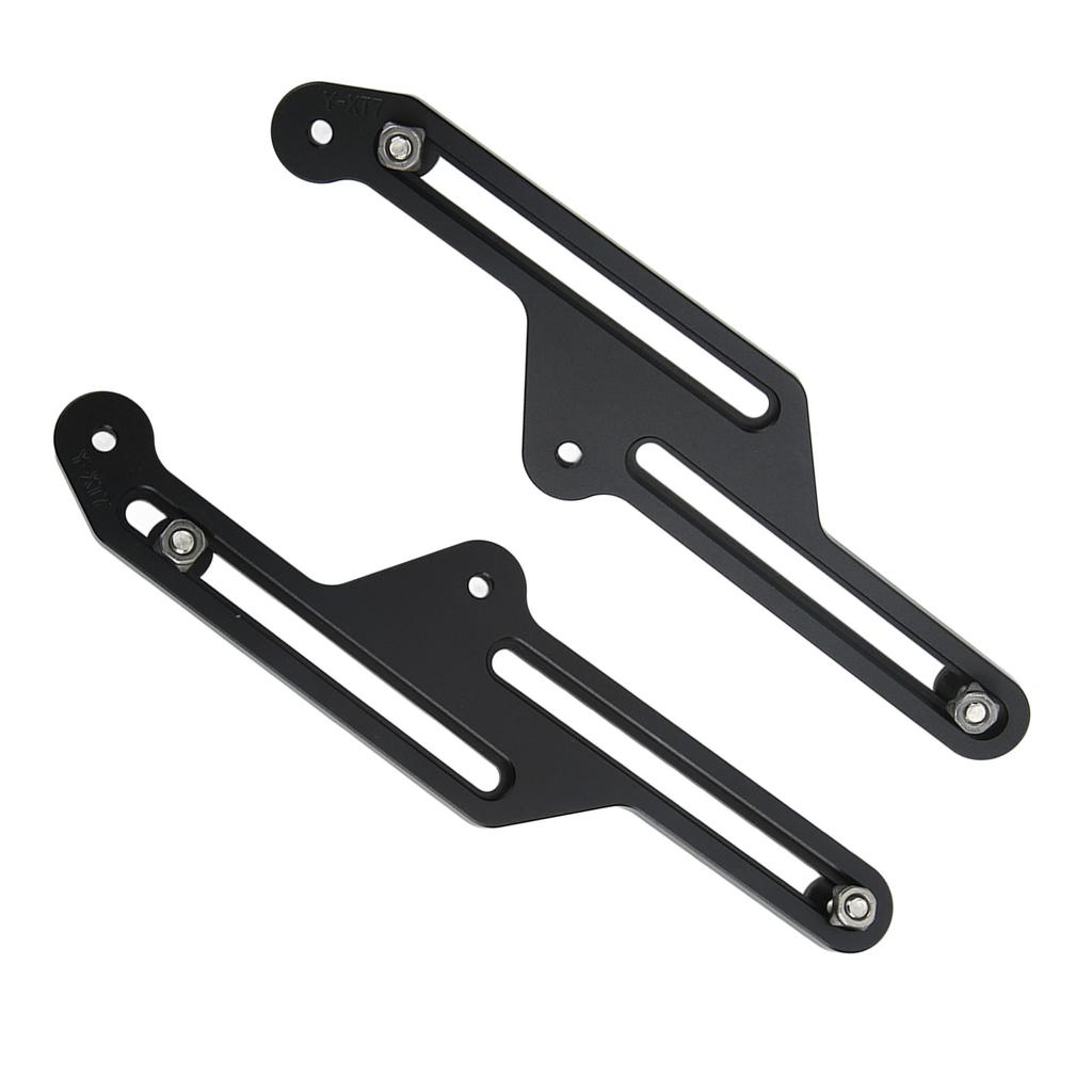 Pair Motorcycle Adjustable Windshield Bracket Anodized Black Replacement for Tenere 700 XT700Z