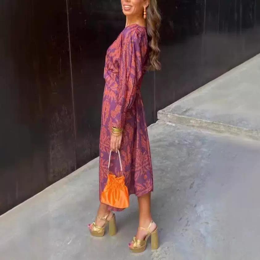 Популярное женское платье с принтом для международных рынков