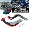 1 Pair Motorcycle Hand Guard with Windshield CNC Aluminum Universal 22MM Handlebar Hand Protector Motorbike Dirt Bike Scooter Modification Accessories