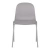 Madalena Grey Plastic Chair With A Cushion On The Seat