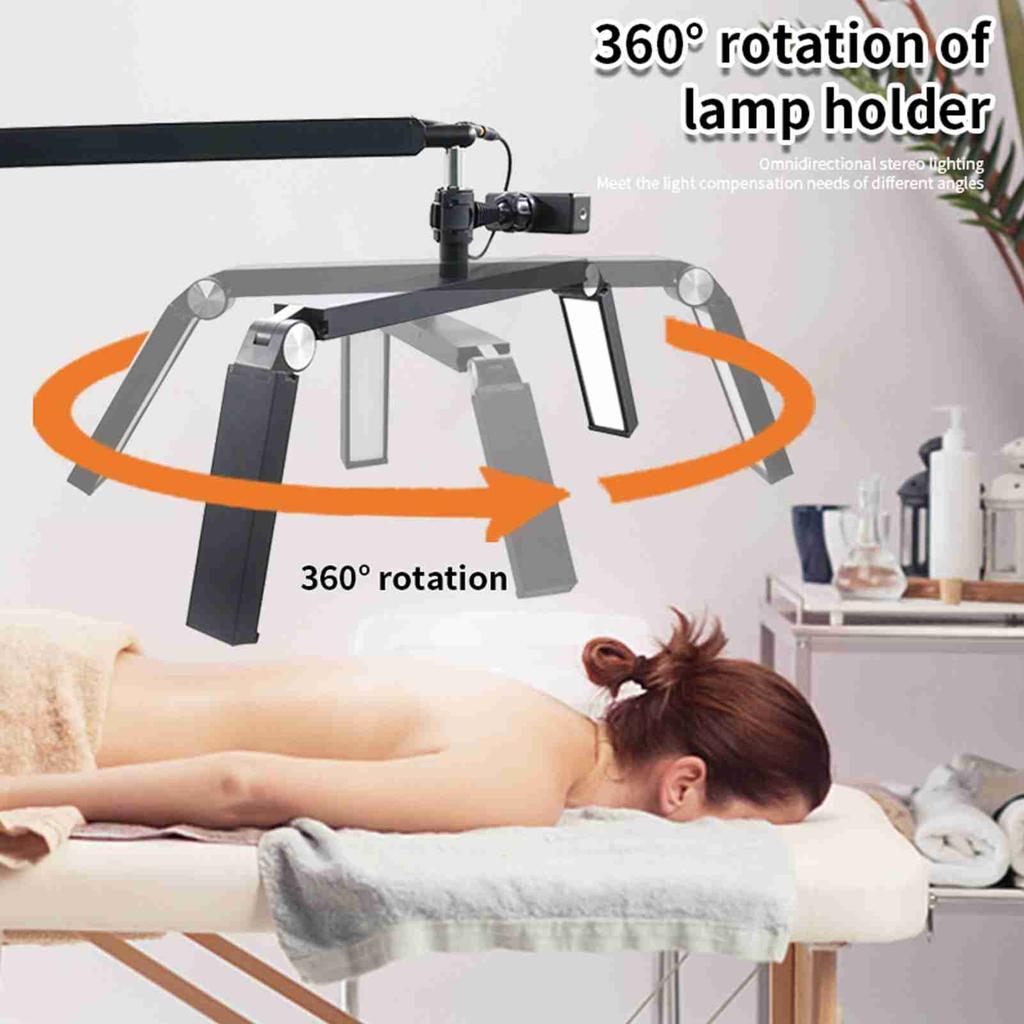 30W Floor LED Video Light Foldable LED Fill Light Beauty Floor Moon Lamp 3200K 5600K Dimmable with Adjustable Metal