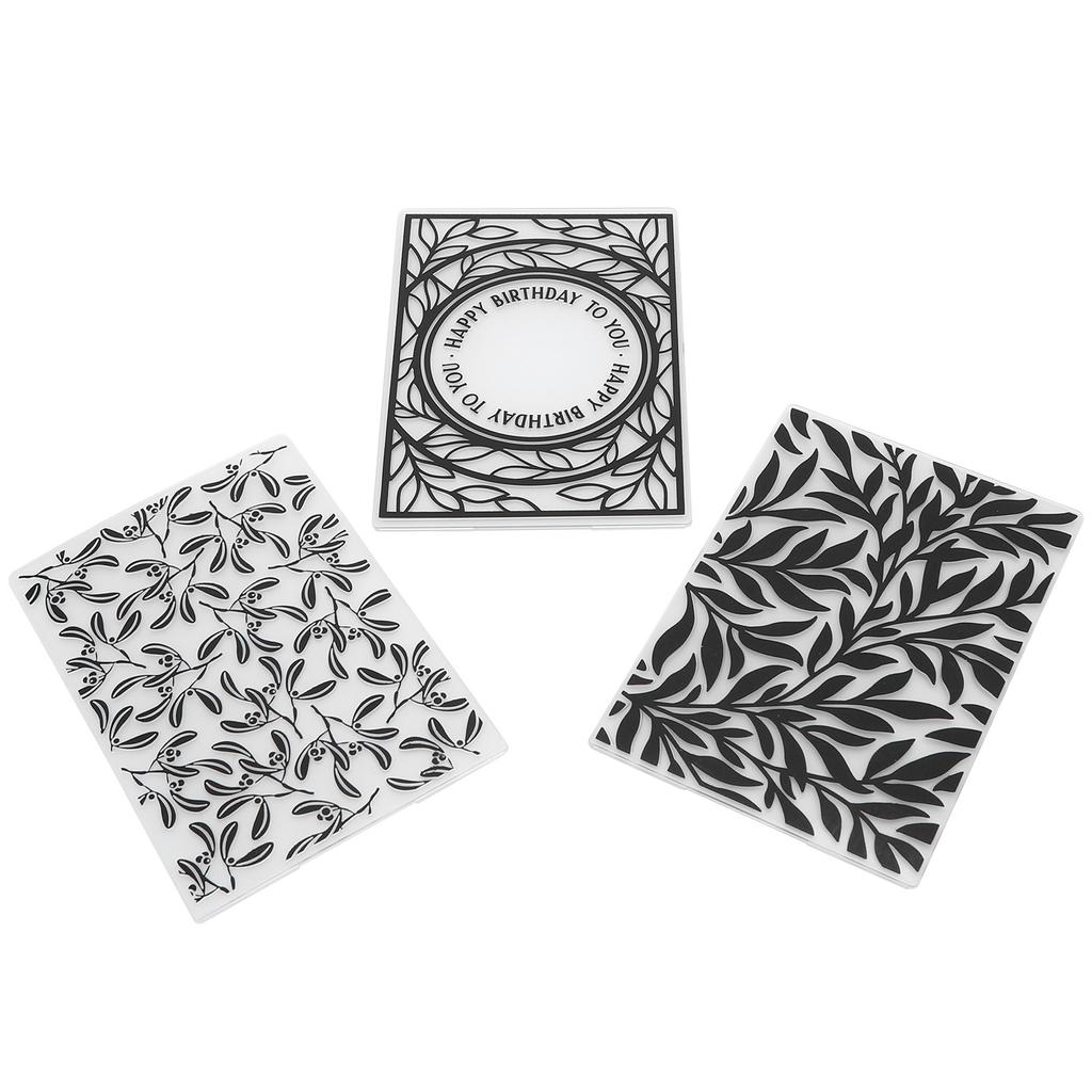 3 шт. Пластиковые папки для тиснения, тисненые шаблоны для изготовления карточек, скрапбукинга, бумажного ремесла